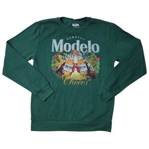 Men's Holiday Crewneck Graphic Print Fleece Sweatshirt - Green